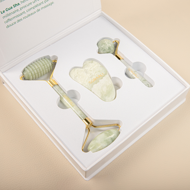 RITUEL DE BEAUTÉ ULTIME : TRIO ROLLER ET GUASHA